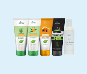 Aloevera + Neem & Honey +Charcoal Face Wash + Papaya Face Wash +Glycerine 120 gm